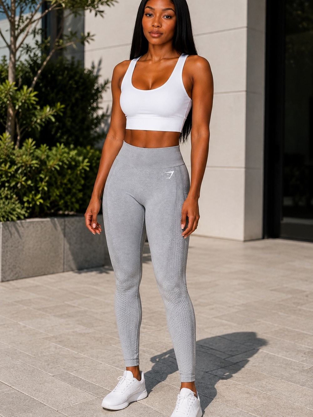 Gymshark Light Gray High-Waist Seamless Leggings